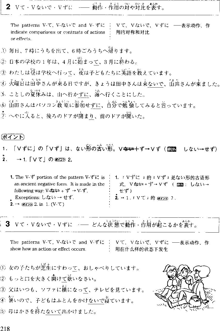 Vて・Vないで・Vずに・Vなくて | nonoの笔记